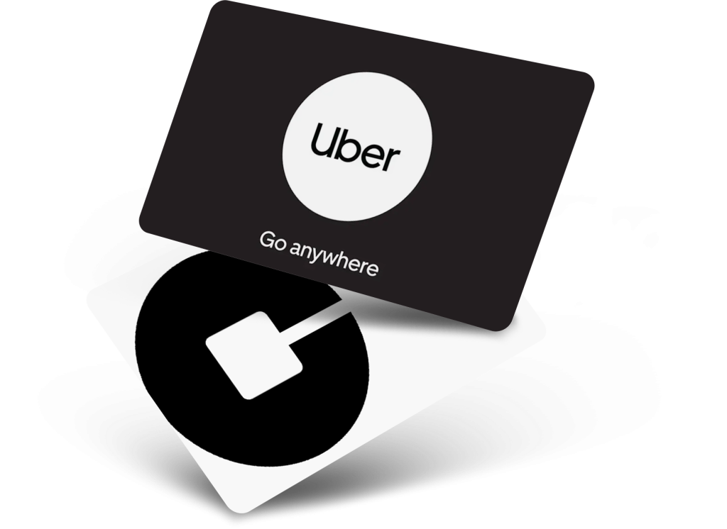 uber gift card mockup