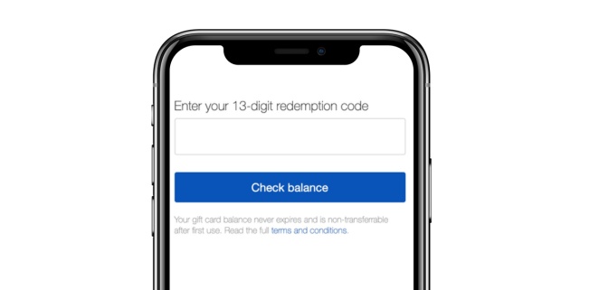 how to check ebay gift card balance online