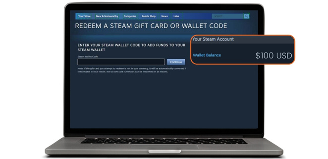 steps to check steam gift card balance