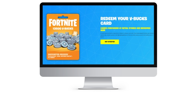 guide to redeem vbucks card from website