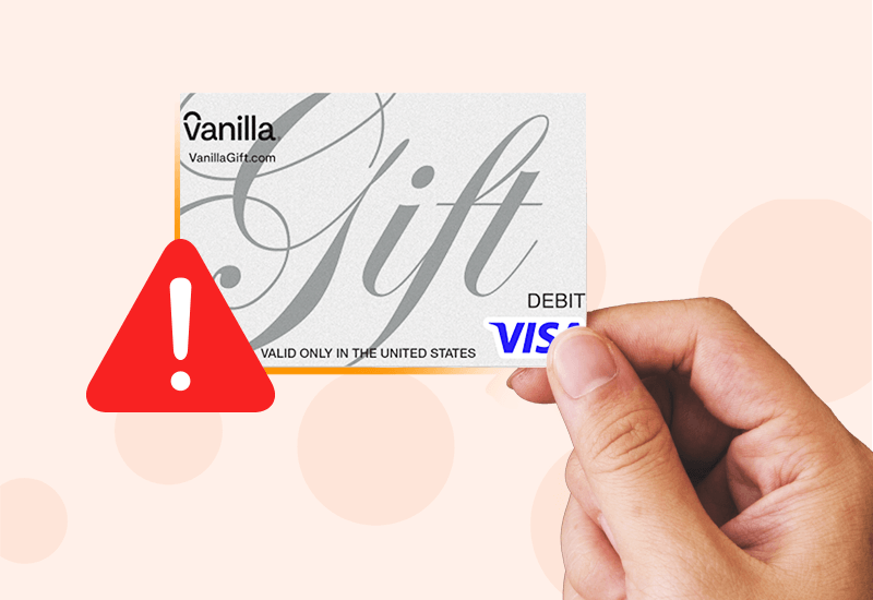 Vanilla gift card error messages