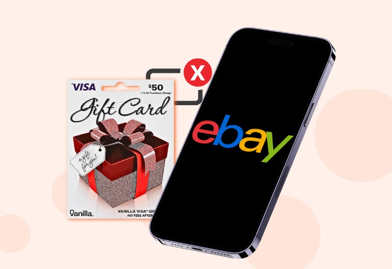 why is my vanilla gift card not working on ebay