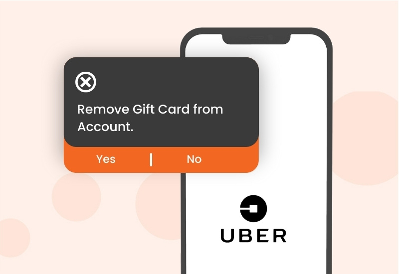 can you remove uber gift card from account