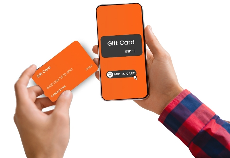 comparing egift card usage with physical gift card