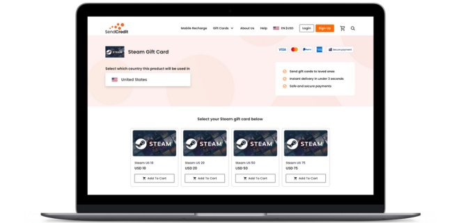 buy steam gift card online with email delivery