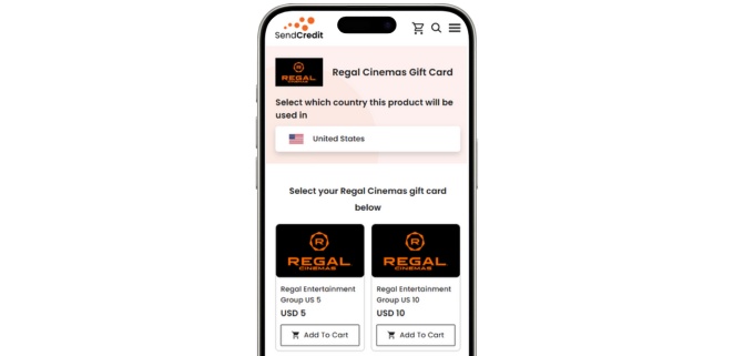 how to buy regal cinemas gift card from send credit to redeem it