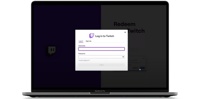 login to twitch account