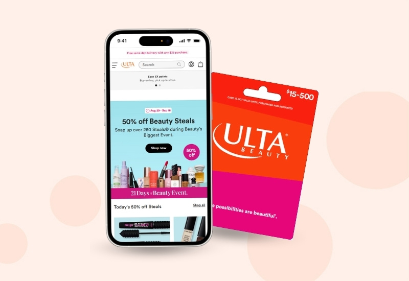 can you use ulta beauty gift card online